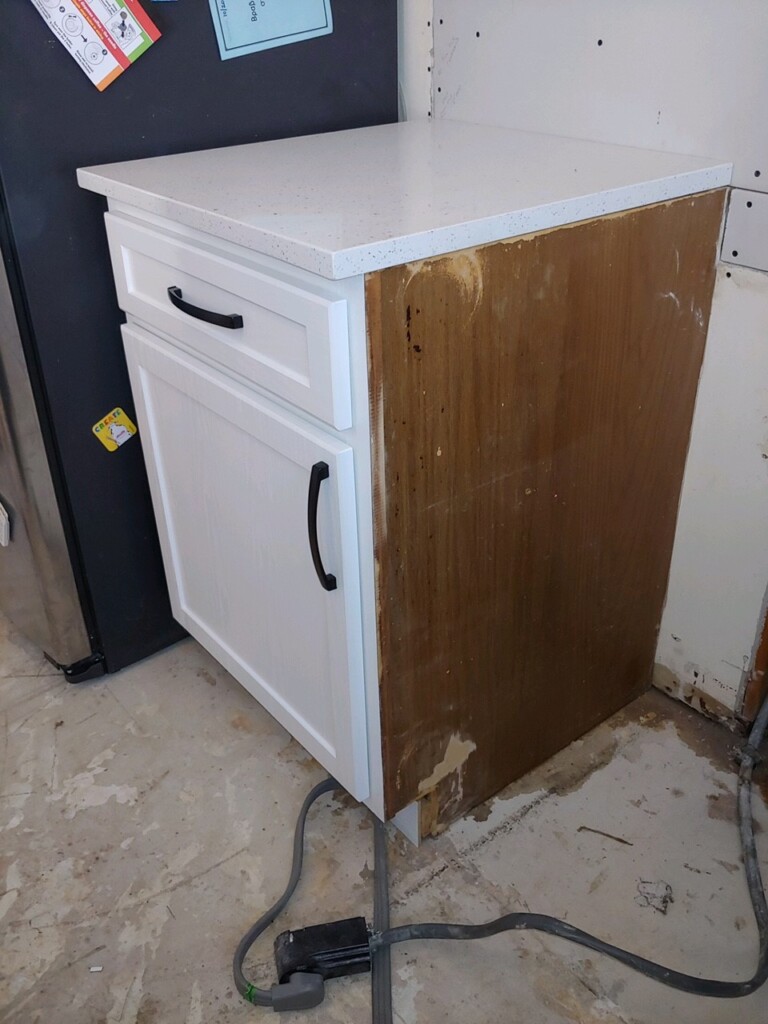 After refacing cabinet
