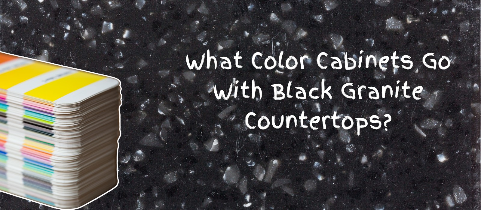 what color cabinets go with black granite countertops